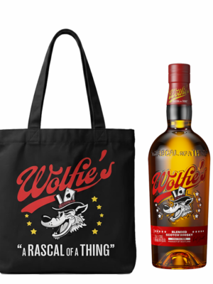 Whisky Wolfie’s Scotch Blended Rod Stewart 750 Ml + bolsa de tela de Wolfie’s